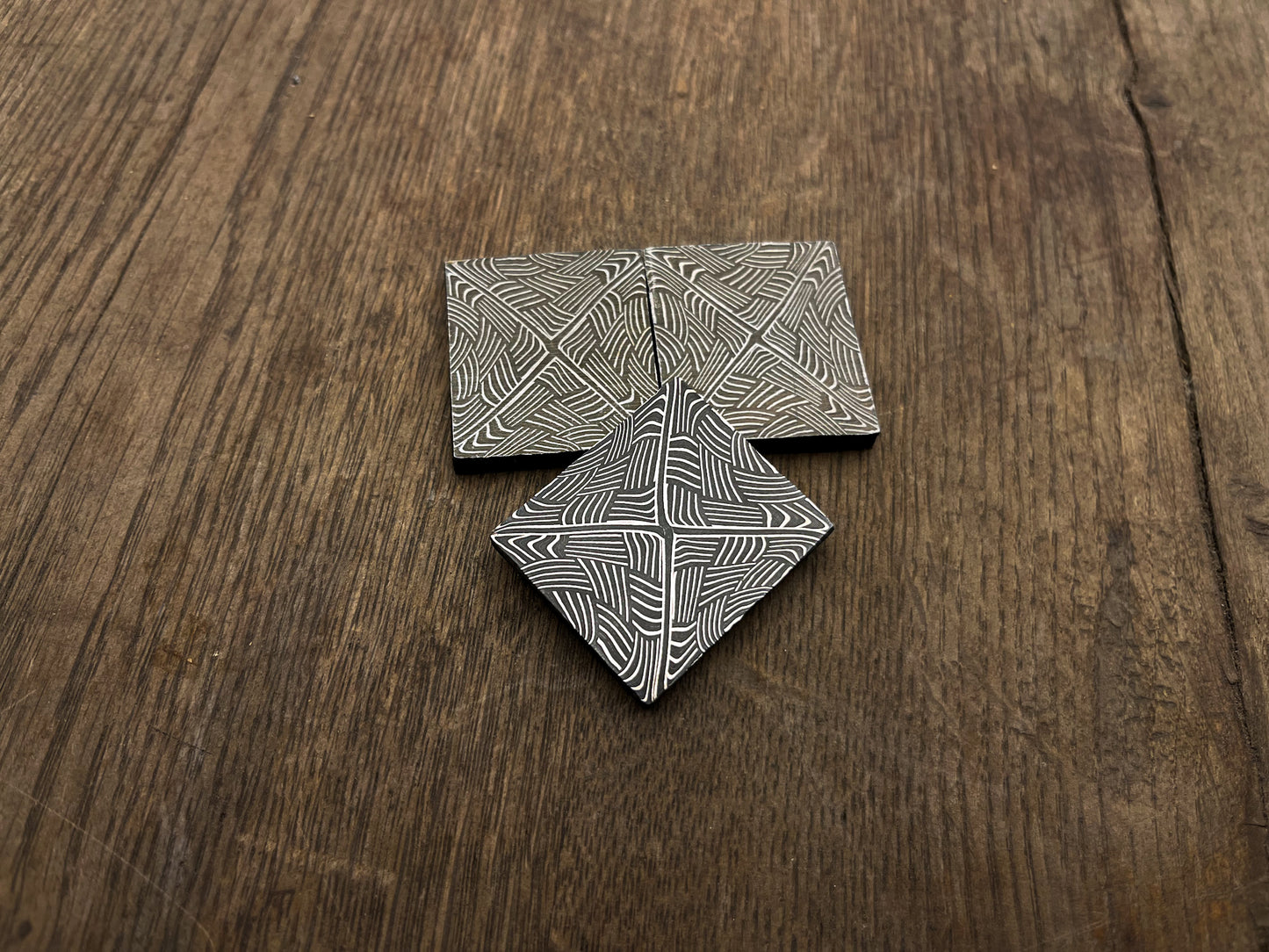 Mosaikdamast Flechtmuster Kreuz (Paar)