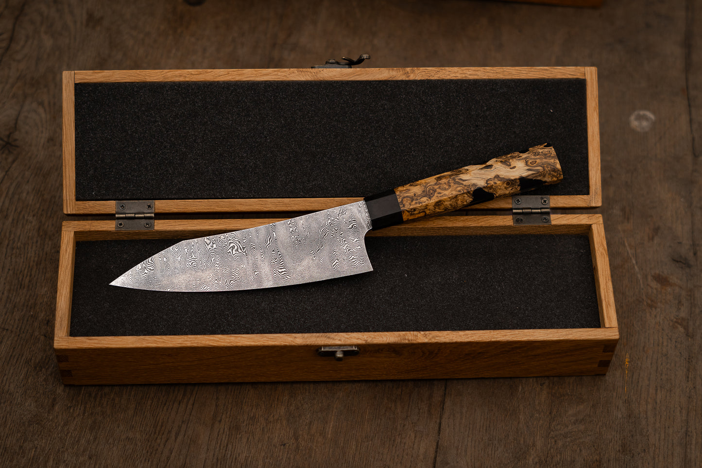 Schlankes Santoku (stab. Hainbuche & stab. Buchsbaum)